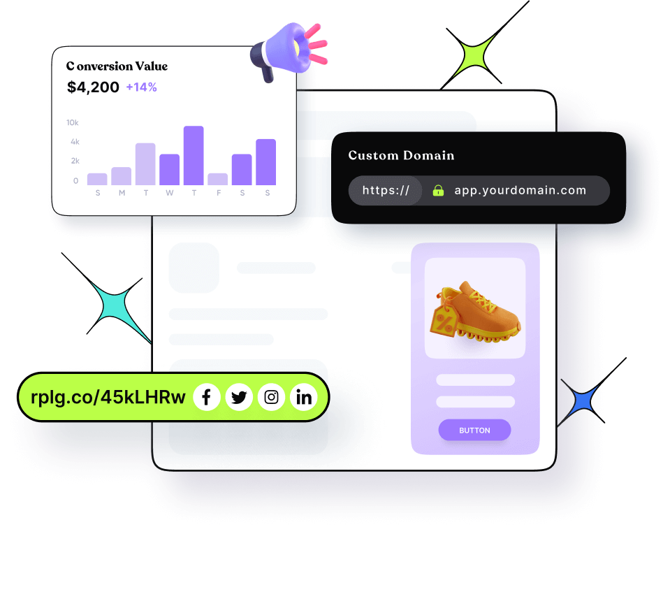 Add url tracking, custom CTAs, AB testing and Retargeting pixels